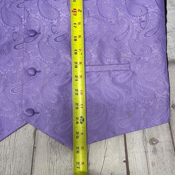 Umo Lorenzo Formal Wear Men Vest Jacket Size Small Purple M232 -13 - Picture 3 of 14